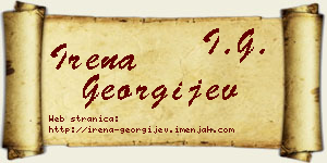 Irena Georgijev vizit kartica
